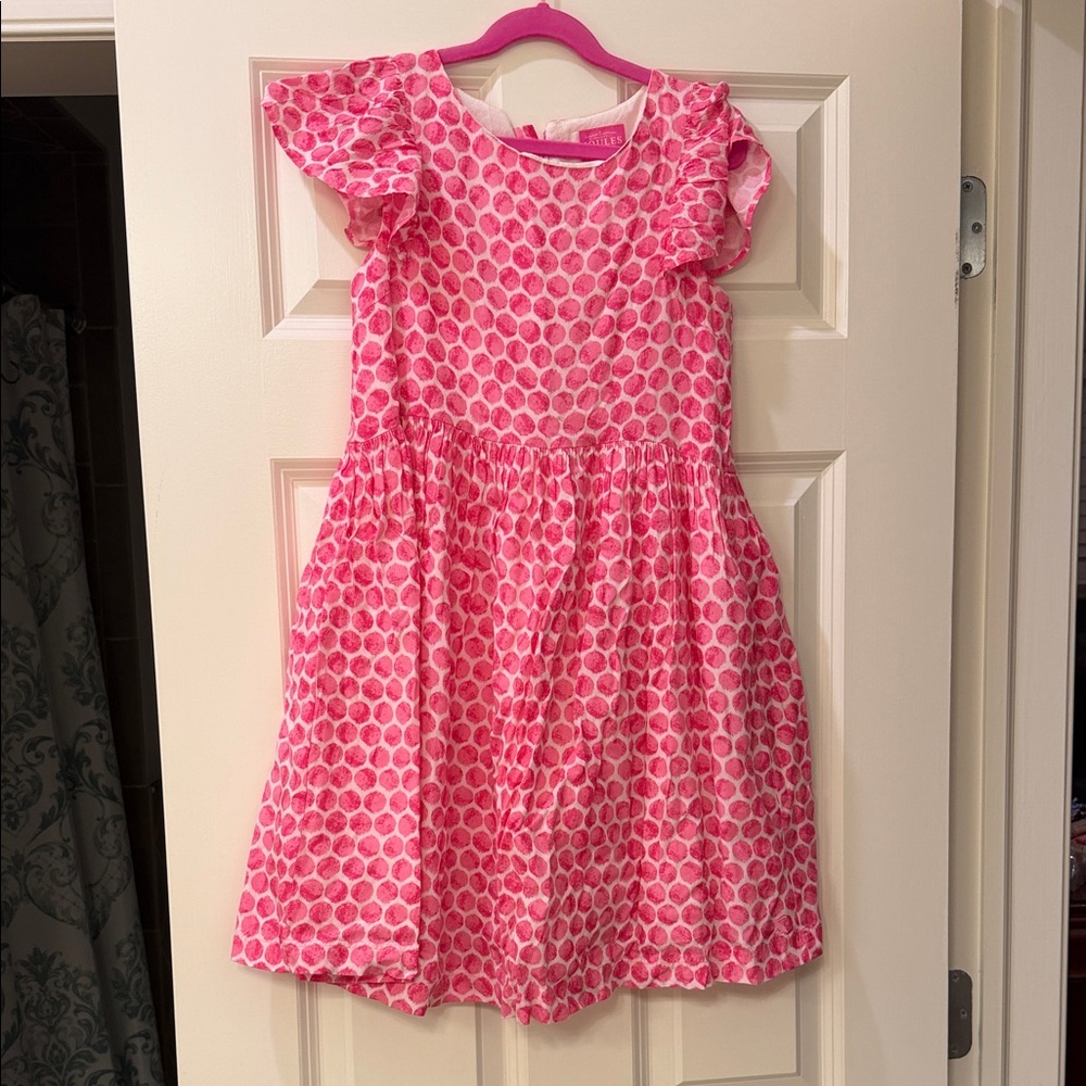 Joules Pink Polka Dot Kids Dress